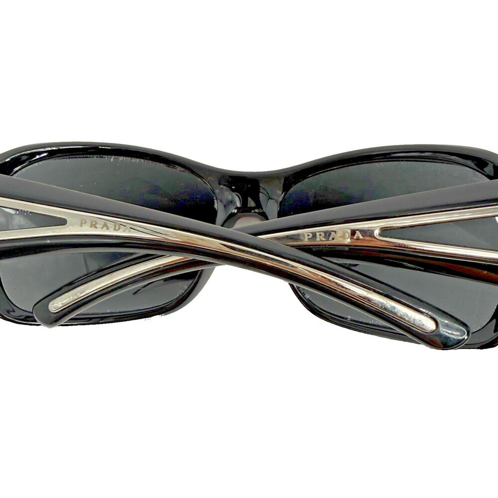 Prada Black Eyeglass Frames Sunglass SPR15L With Hard Case & Cleaning Cloth - Picture 7 of 8